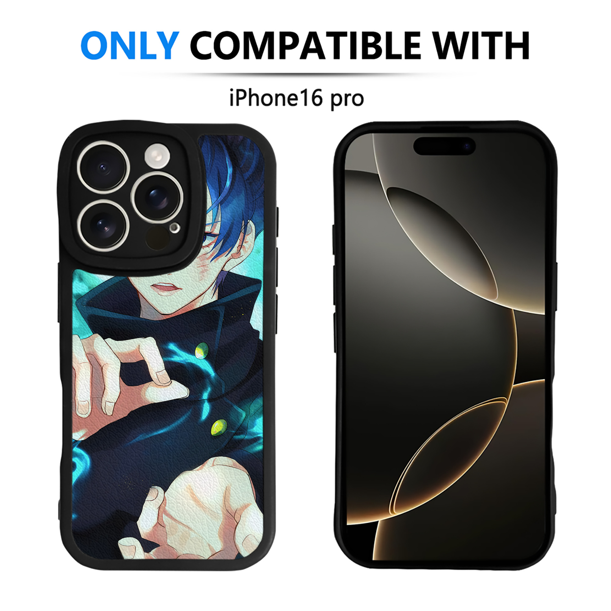 （画像用） 呪術廻戦 Jujutsu Kaisen 【iPhone 16シリーズ対応】シリコンスマホケース（レザー調） 材質：シリコン